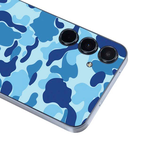 Light Blue Street Camo Galaxy A55 5G Skin